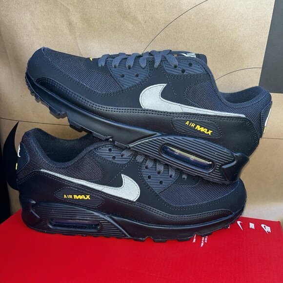 NBY Nike Air Max 90 Anthracite Black Speed Yellow HM0628-001 Men Size 10 main image 4